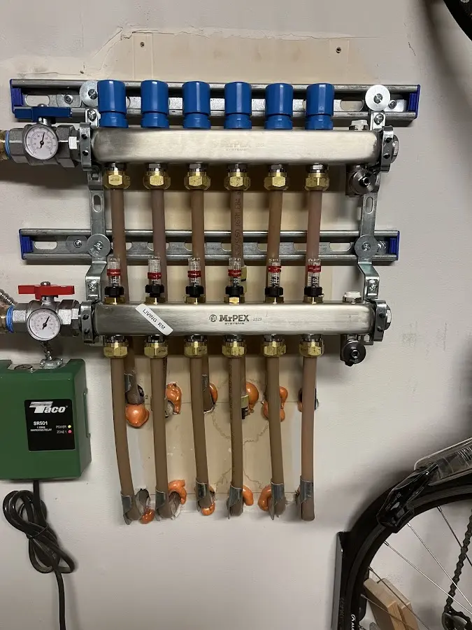 Plumber performing Gas Line Installation at a residential property in Enumclaw